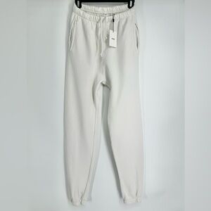 (Defect) Joah Brown Empire Jogger French Terry 100% Cotton Beige Off White S/M